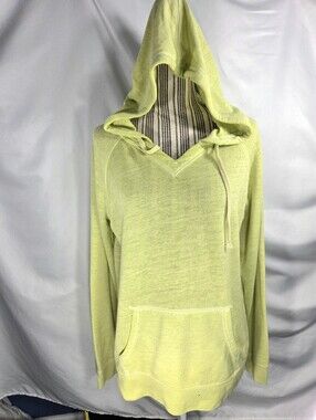 Mossimo Supply Co Y2K Neon Yellow Long Sleeve Kangaroo Pocket Hoodie Size XLarge